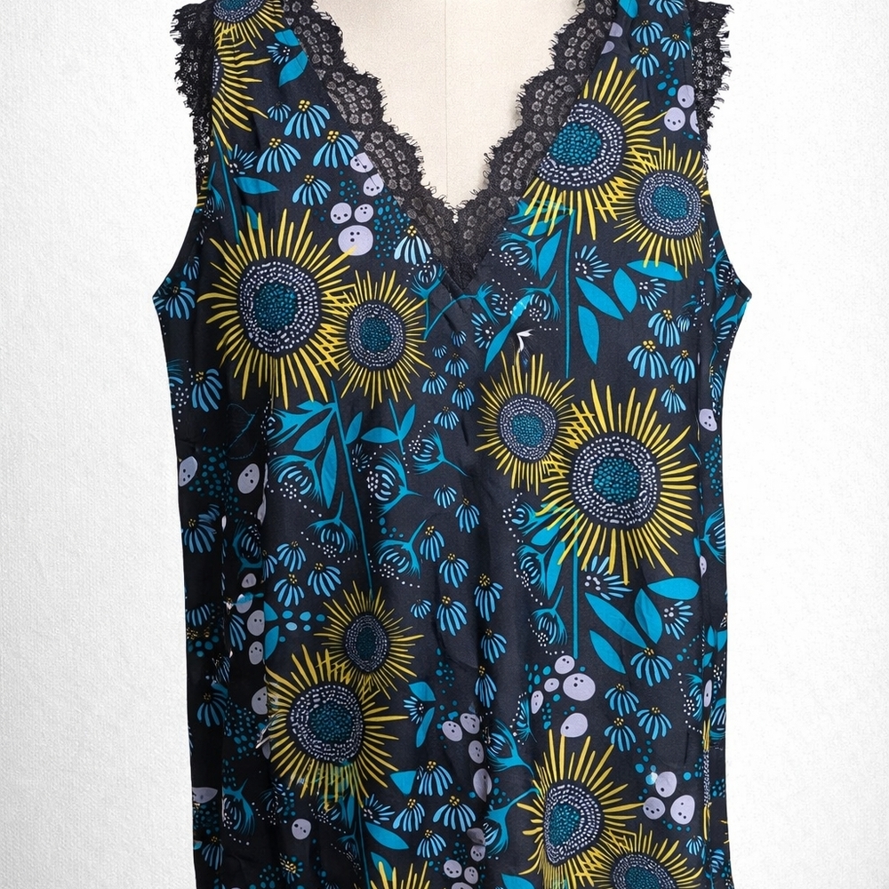 Floral Lace Trim Sleepwear